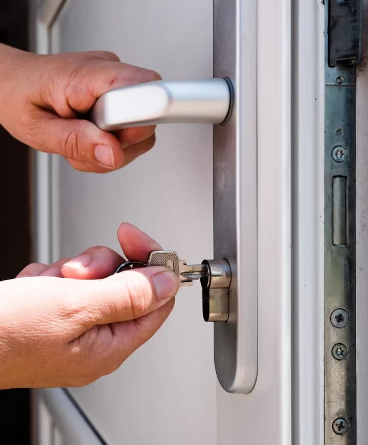 Dropped uPVC door hinge preventing the door from closing