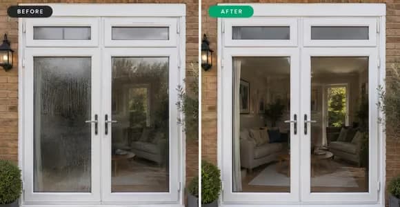 uPVC French doors with both glass panels replaced in south-east London