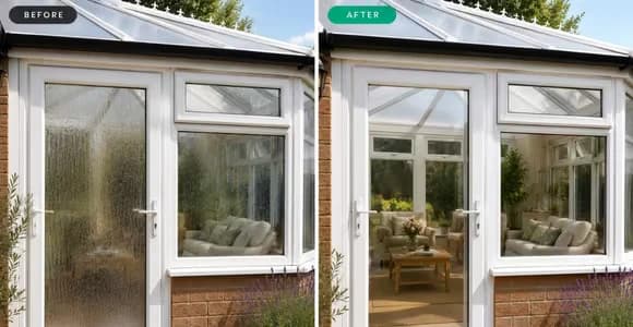 uPVC conservatory with 21 new double glazed units in south-west London