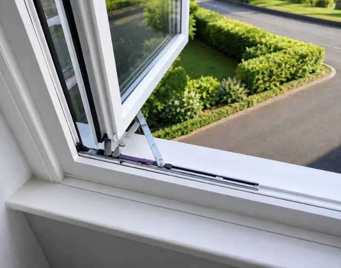 Loose uPVC window handle on its spindle